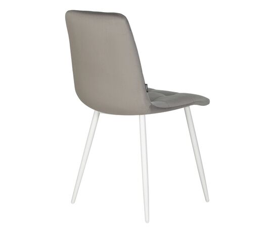 Набор 4 шт Стул обеденный DOBRIN CHILLY, Темно-серый Holland 18, основание белое, Вариант: Темно-серый Holland 18, основание белое, изображение 5 | Интернет магазин мебели и декора LifeDekor