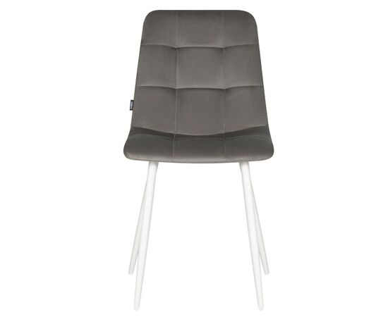 Набор 4 шт Стул обеденный DOBRIN CHILLY, Темно-серый Holland 18, основание белое, Вариант: Темно-серый Holland 18, основание белое, изображение 7 | Интернет магазин мебели и декора LifeDekor