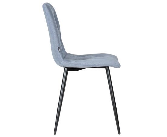 Стул обеденный DOBRIN CHILLY ROMBO, Серо-голубой Simple 26, основание черное, Вариант: Серо-голубой Simple 26, основание черное, изображение 3 | Интернет магазин мебели и декора LifeDekor