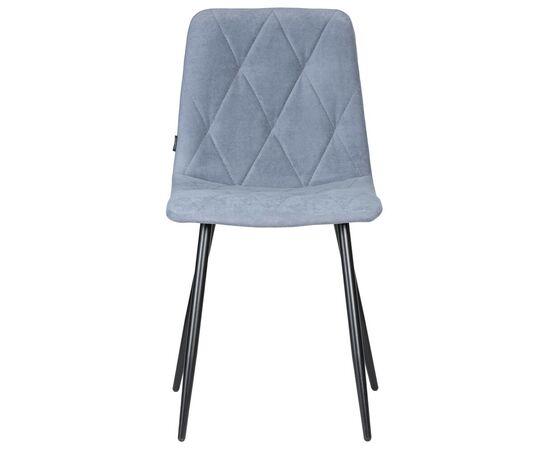 Стул обеденный DOBRIN CHILLY ROMBO, Серо-голубой Simple 26, основание черное, Вариант: Серо-голубой Simple 26, основание черное, изображение 6 | Интернет магазин мебели и декора LifeDekor