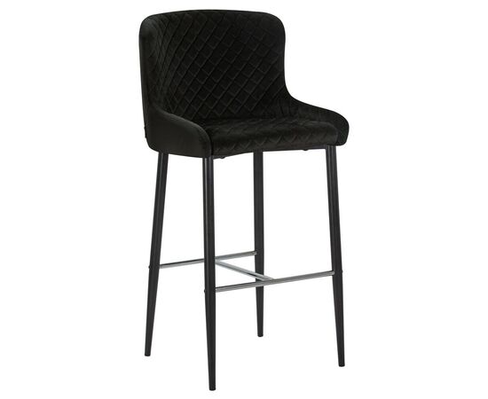 Стул барный DOBRIN CHRISTIAN'75, черные ножки, черный велюр (V108-77), Вариант: черные ножки, черный велюр (V108-77), изображение 13 | Интернет магазин мебели и декора LifeDekor