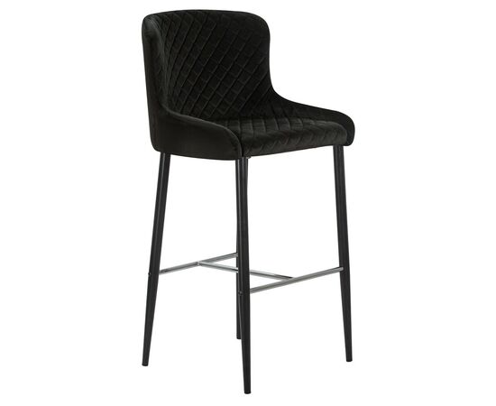 Стул барный DOBRIN CHRISTIAN'75, черные ножки, черный велюр (V108-77), Вариант: черные ножки, черный велюр (V108-77) | Интернет магазин мебели и декора LifeDekor