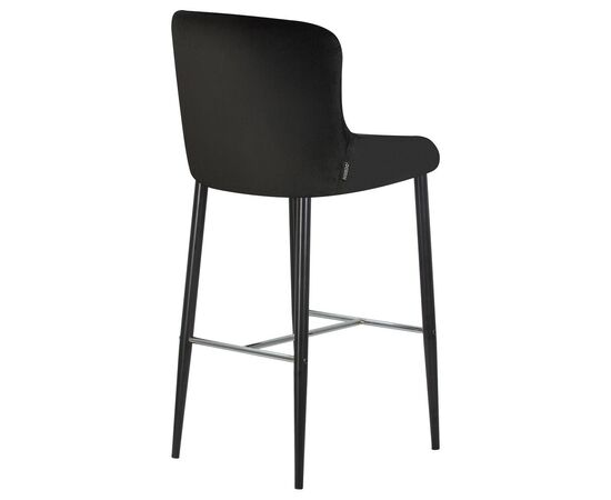 Стул барный DOBRIN CHRISTIAN'75, черные ножки, черный велюр (V108-77), Вариант: черные ножки, черный велюр (V108-77), изображение 3 | Интернет магазин мебели и декора LifeDekor