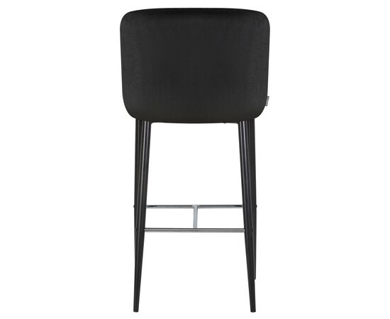 Стул барный DOBRIN CHRISTIAN'75, черные ножки, черный велюр (V108-77), Вариант: черные ножки, черный велюр (V108-77), изображение 4 | Интернет магазин мебели и декора LifeDekor