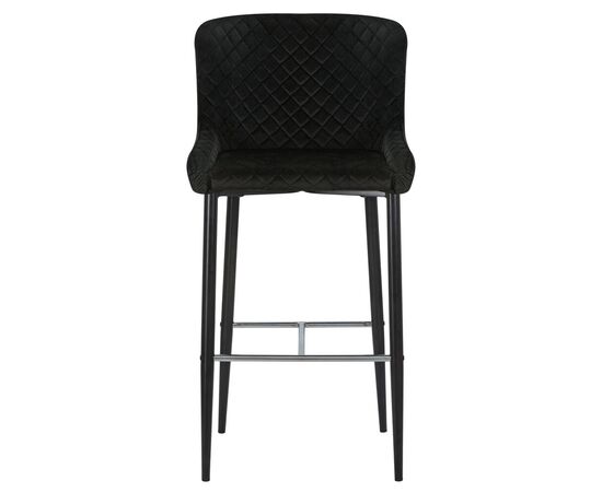 Стул барный DOBRIN CHRISTIAN'75, черные ножки, черный велюр (V108-77), Вариант: черные ножки, черный велюр (V108-77), изображение 5 | Интернет магазин мебели и декора LifeDekor