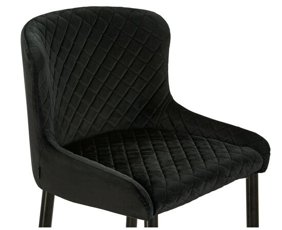 Стул барный DOBRIN CHRISTIAN'75, черные ножки, черный велюр (V108-77), Вариант: черные ножки, черный велюр (V108-77), изображение 6 | Интернет магазин мебели и декора LifeDekor