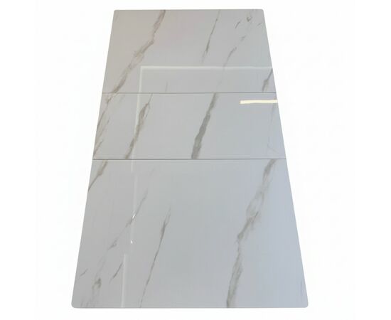 Стол керамический Кондор100-140*70 белый глянец/золото, изображение 6 | Интернет магазин мебели и декора LifeDekor