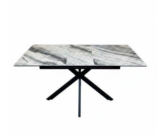 Стол керамический Кондор100-140*70 контрастный мрамор/черный, изображение 4 | Интернет магазин мебели и декора LifeDekor