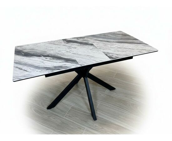Стол керамический Кондор100-140*70 контрастный мрамор/черный, изображение 3 | Интернет магазин мебели и декора LifeDekor