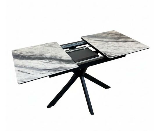 Стол керамический Кондор100-140*70 контрастный мрамор/черный, изображение 5 | Интернет магазин мебели и декора LifeDekor