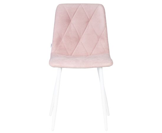 Набор 4 шт Стул обеденный DOBRIN CHILLY ROMBO, Розовый Simple 03, основание белый, Вариант: Розовый Simple 03, основание белый, изображение 7 | Интернет магазин мебели и декора LifeDekor