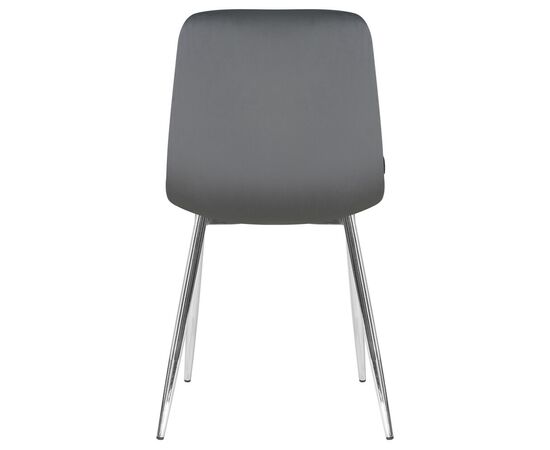 Стул обеденный DOBRIN ALEX, хром ножки, темно-серый велюр (V108-91), Вариант: хром ножки, темно-серый велюр (V108-91), изображение 5 | Интернет магазин мебели и декора LifeDekor