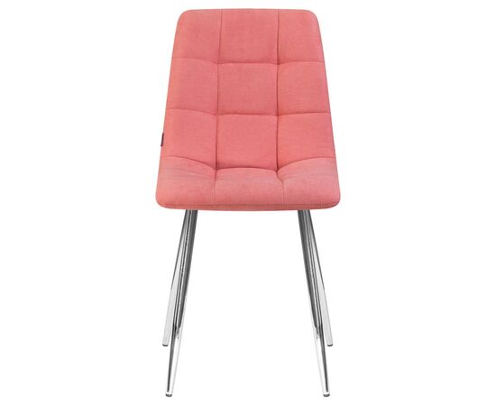 Стул обеденный DOBRIN ALEX, хром ножки, розовая ткань (UF860-05B), Вариант: хром ножки, розовая ткань (UF860-05B), изображение 6 | Интернет магазин мебели и декора LifeDekor