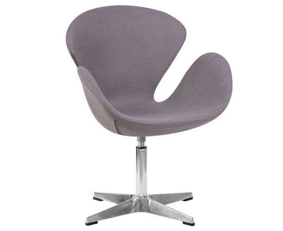 Кресло дизайнерское DOBRIN SWAN, серая ткань IF11, алюминиевое основание, Вариант: серая ткань IF11, алюминиевое основание, изображение 11 | Интернет магазин мебели и декора LifeDekor