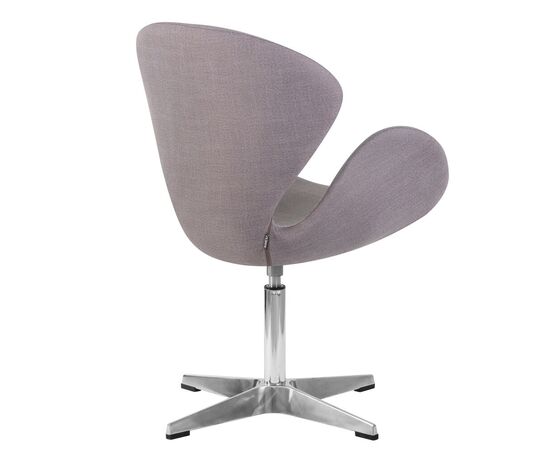 Кресло дизайнерское DOBRIN SWAN, серая ткань IF11, алюминиевое основание, Вариант: серая ткань IF11, алюминиевое основание, изображение 3 | Интернет магазин мебели и декора LifeDekor