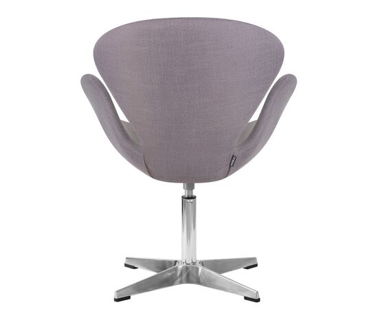 Кресло дизайнерское DOBRIN SWAN, серая ткань IF11, алюминиевое основание, Вариант: серая ткань IF11, алюминиевое основание, изображение 4 | Интернет магазин мебели и декора LifeDekor