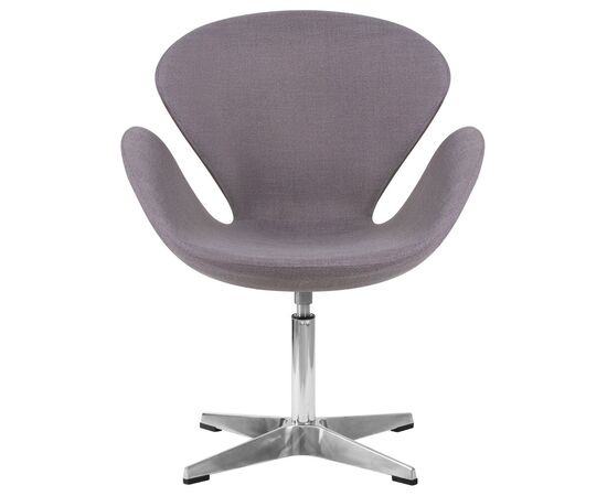 Кресло дизайнерское DOBRIN SWAN, серая ткань IF11, алюминиевое основание, Вариант: серая ткань IF11, алюминиевое основание, изображение 5 | Интернет магазин мебели и декора LifeDekor
