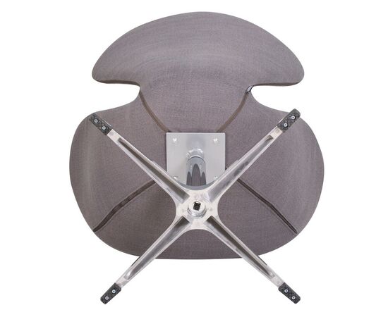 Кресло дизайнерское DOBRIN SWAN, серая ткань IF11, алюминиевое основание, Вариант: серая ткань IF11, алюминиевое основание, изображение 6 | Интернет магазин мебели и декора LifeDekor