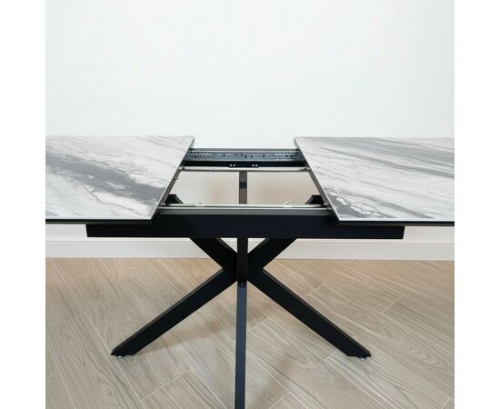 Стол керамический Кондор100-140*70 контрастный мрамор/черный, изображение 7 | Интернет магазин мебели и декора LifeDekor