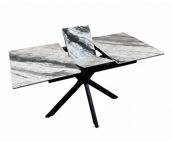 Стол керамический Кондор100-140*70 контрастный мрамор/черный, изображение 8 | Интернет магазин мебели и декора LifeDekor