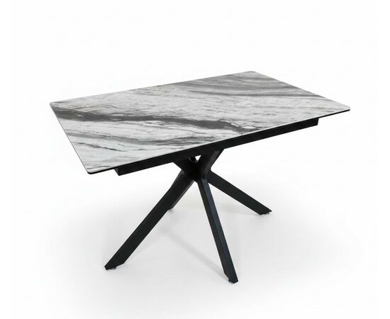 Стол керамический Кондор100-140*70 контрастный мрамор/черный | Интернет магазин мебели и декора LifeDekor