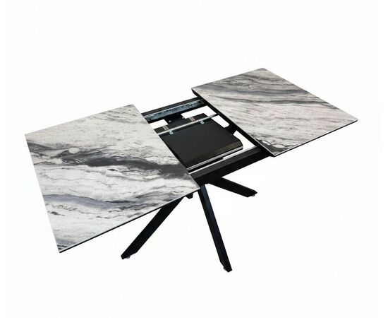 Стол керамический Кондор100-140*70 контрастный мрамор/черный, изображение 6 | Интернет магазин мебели и декора LifeDekor