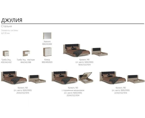 Шкаф Джулия 3дв ДЗД, Крафт серый/Белый глянец, изображение 7 | Интернет магазин мебели и декора LifeDekor