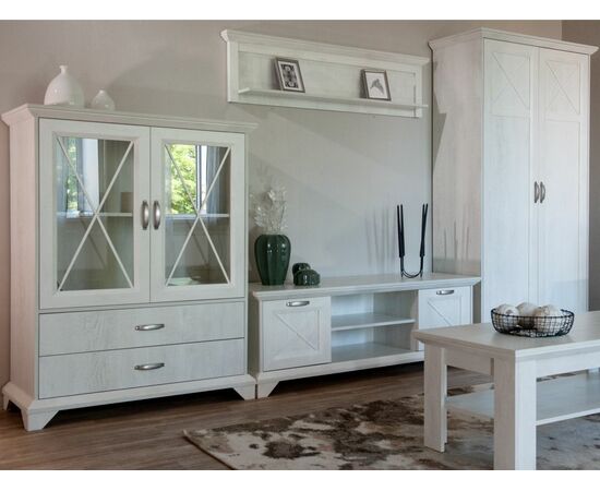 Шкаф «Лорена» 2-х дверный, Бетон Паин белый, изображение 4 | Интернет магазин мебели и декора LifeDekor