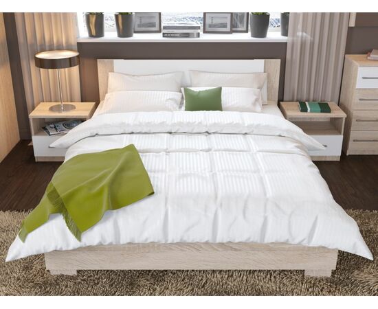 Кровать «Аврора» 140*200 (основание ЛДСП), Дуб сонома/Белый, изображение 6 | Интернет магазин мебели и декора LifeDekor