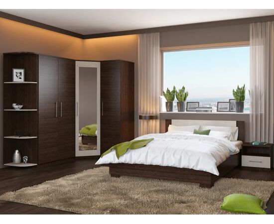 Шкаф «Аврора» 2дв, Венге/Дуб молочный, изображение 5 | Интернет магазин мебели и декора LifeDekor