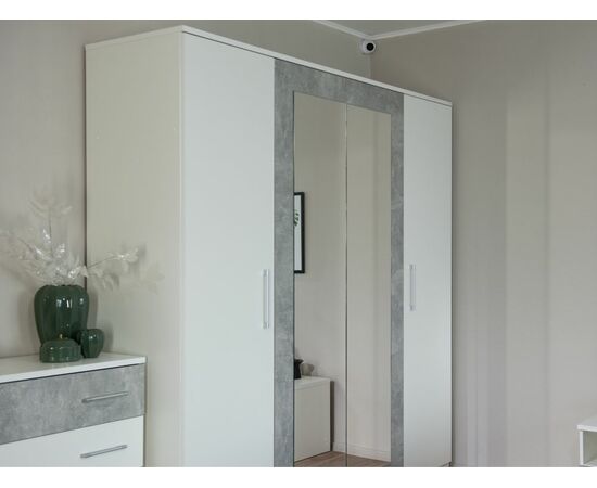 Спальня «Аврора» 4дв шк, Белый/Ателье светлый, изображение 5 | Интернет магазин мебели и декора LifeDekor