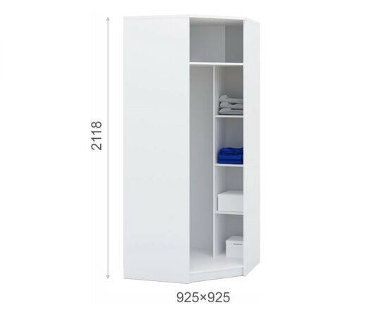 Шкаф «Аврора», Белый/Ателье светлый, изображение 3 | Интернет магазин мебели и декора LifeDekor