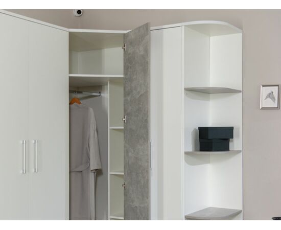 Стеллаж «Аврора», Белый/Ателье светлый, изображение 5 | Интернет магазин мебели и декора LifeDekor