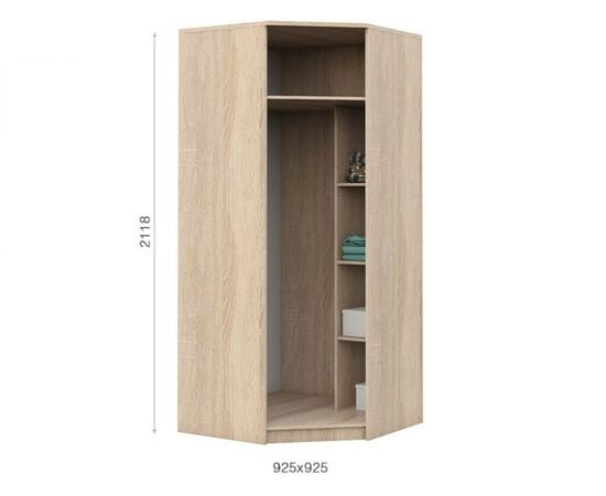 Шкаф «Аврора», Дуб сонома/Белый, изображение 3 | Интернет магазин мебели и декора LifeDekor