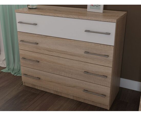 Спальня «Аврора» 4дв шк, Дуб сонома/Белый, изображение 5 | Интернет магазин мебели и декора LifeDekor