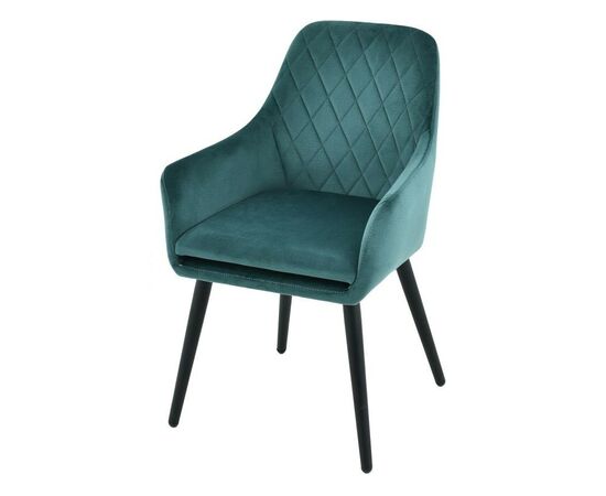 Стул «Ardeko», Монолит Эмеральд, опоры черные, изображение 2 | Интернет магазин мебели и декора LifeDekor