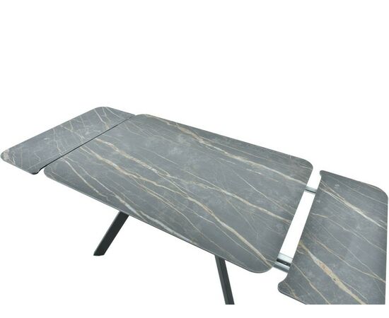 Стол «Леон» Noir Desir Bocciardato, каркас черный, изображение 7 | Интернет магазин мебели и декора LifeDekor