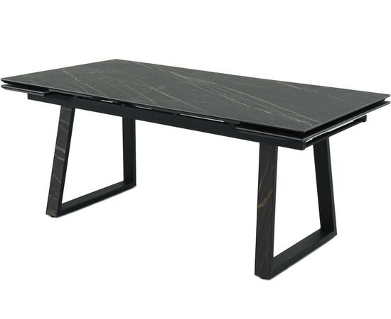 Стол «Monaco» Quadro, Noir desir Bocciardato, каркас черный, изображение 3 | Интернет магазин мебели и декора LifeDekor