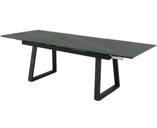 Стол «Monaco» Quadro, Noir desir Bocciardato, каркас черный, изображение 7 | Интернет магазин мебели и декора LifeDekor