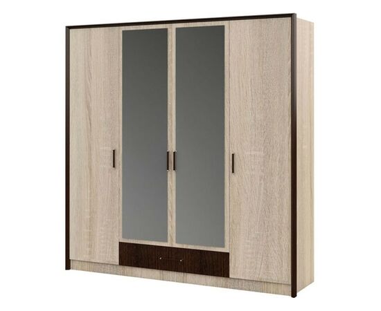 Шкаф «Эшли» 4дв, Венге/сонома, изображение 2 | Интернет магазин мебели и декора LifeDekor