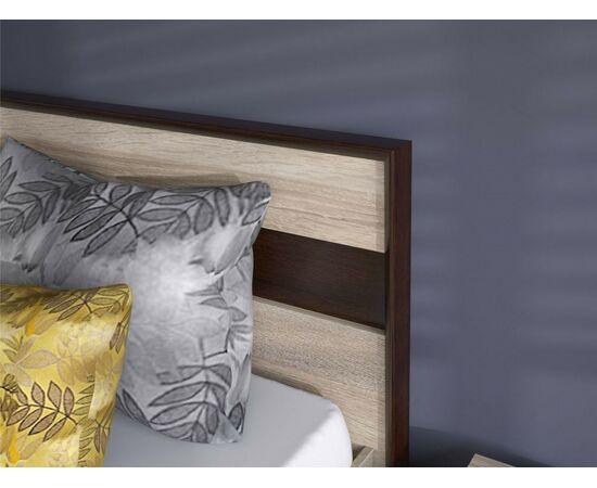 Кровать «Эшли» 140*200 (без ламелей), Венге/сонома, изображение 5 | Интернет магазин мебели и декора LifeDekor