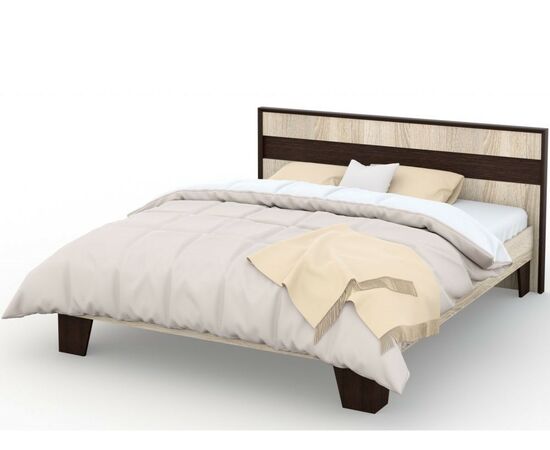Кровать «Эшли» 160*200 (без ламелей), Венге/сонома, изображение 2 | Интернет магазин мебели и декора LifeDekor