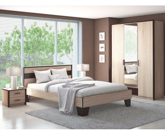 Кровать «Эшли» 160*200 (без ламелей), Венге/сонома, изображение 6 | Интернет магазин мебели и декора LifeDekor