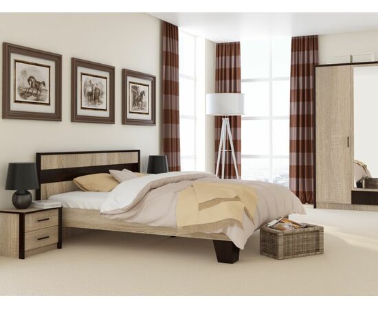 Спальня «Эшли» 4дв шк, Венге/сонома, изображение 2 | Интернет магазин мебели и декора LifeDekor