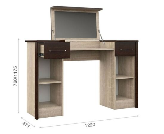 Стол «Эшли», Венге/сонома, изображение 3 | Интернет магазин мебели и декора LifeDekor