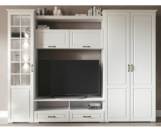 Тумба ТВ «Лацио», Белый/Белое дерево, изображение 6 | Интернет магазин мебели и декора LifeDekor