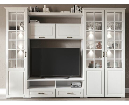 Гостиная «Лацио-2», Белый/Белое дерево, изображение 2 | Интернет магазин мебели и декора LifeDekor