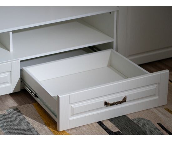 Тумба ТВ «Лацио», Белый/Белое дерево, изображение 8 | Интернет магазин мебели и декора LifeDekor