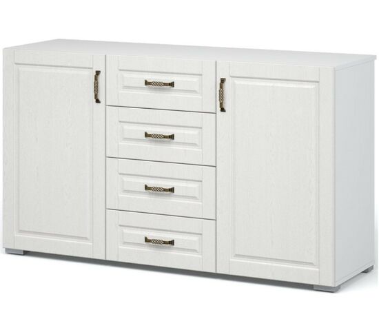 Комод «Лацио» 2д4ящ Белый/Белое дерево, изображение 2 | Интернет магазин мебели и декора LifeDekor