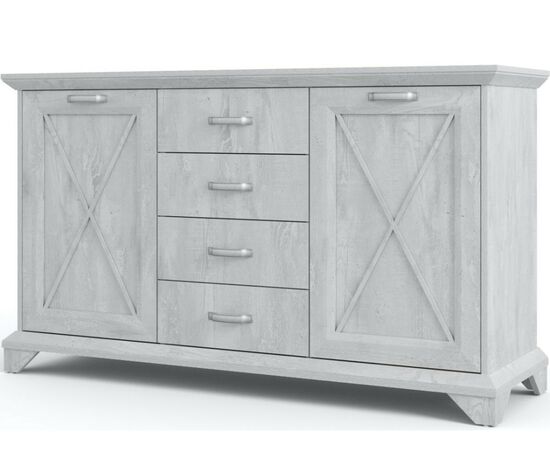 Комод «Лорена» 2д4ящ, Бетон Паин белый, изображение 2 | Интернет магазин мебели и декора LifeDekor